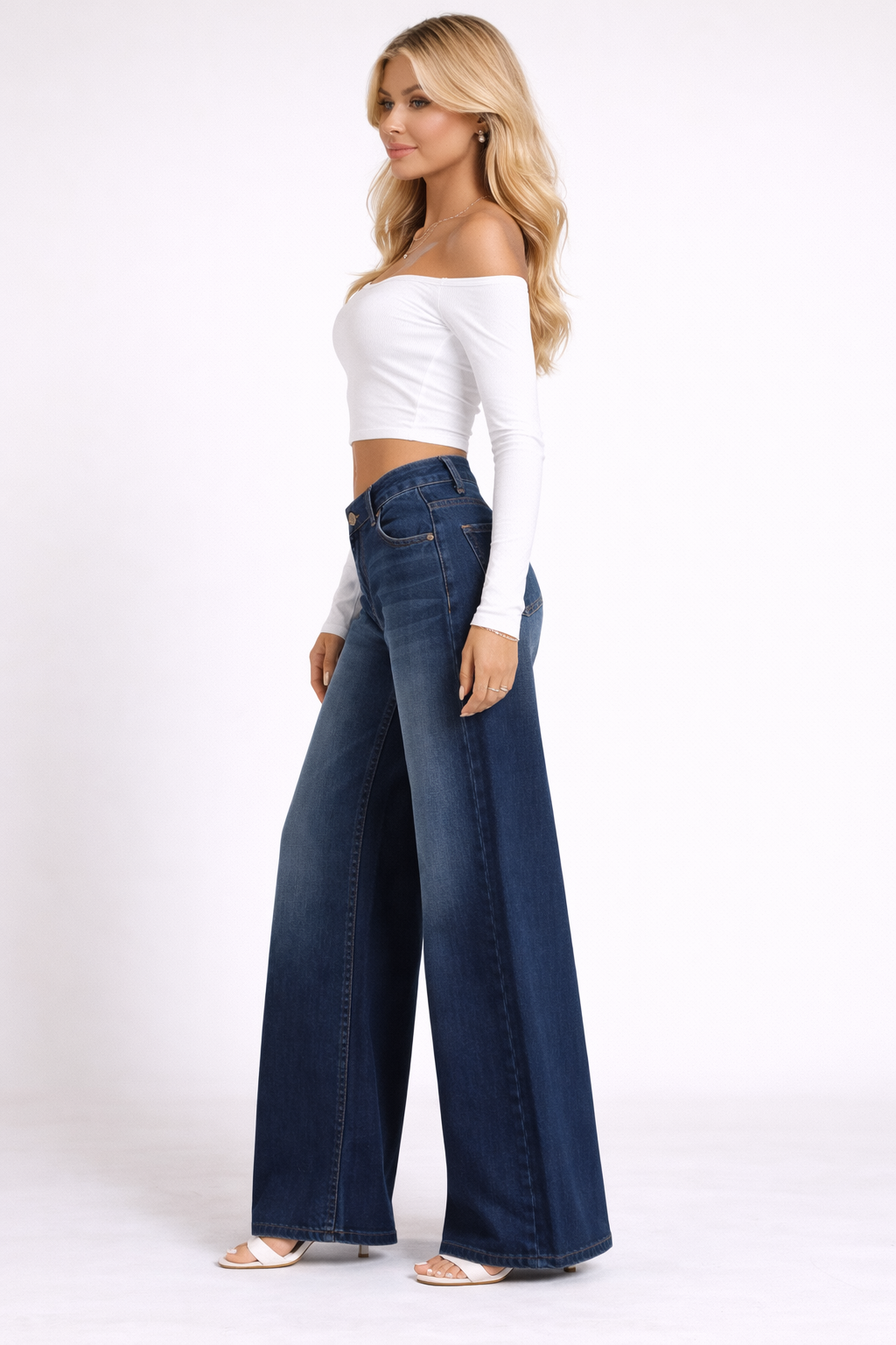 Downtown Jeans – Wide Leg Denim Black & Blue