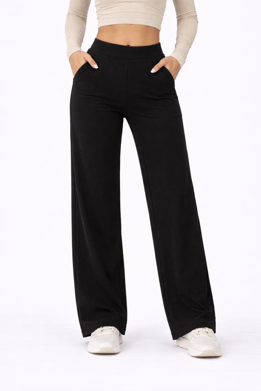 EaseFlow Pants – Flared Fluid Casual Trousers Women