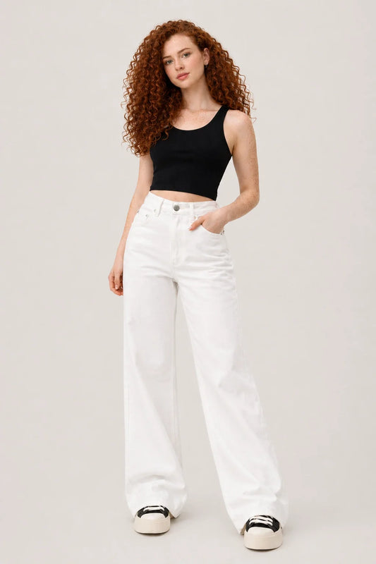IvoryWide Jeans – Ivory White Wide Leg Denim