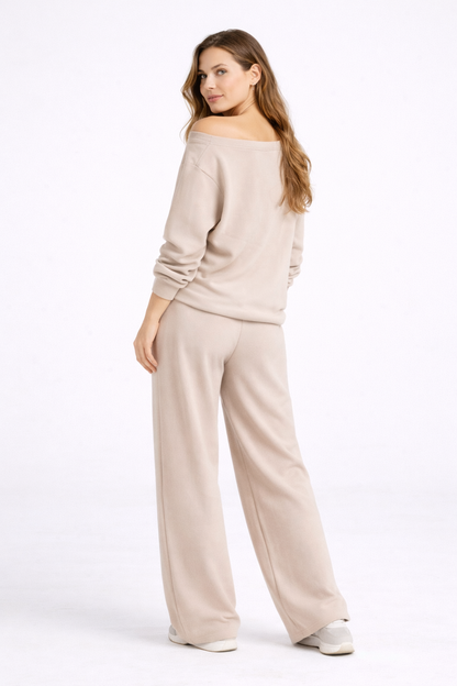 Serene Lounge Set – One Shoulder Relaxed Two Piece Set