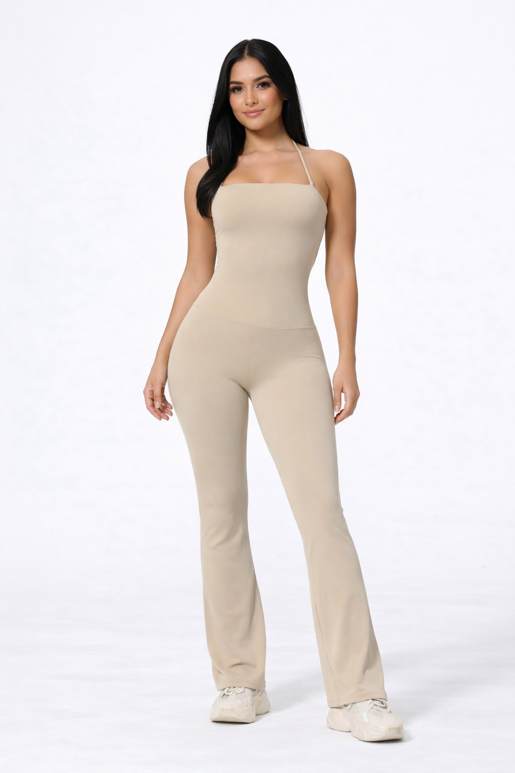 ActiveShape Jumpsuit – Combinaison Sport Sculptante Jambe Évasée