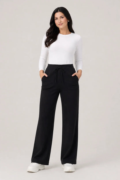 Wide Comfort Pants – Loose Drawstring Wide Leg Trousers