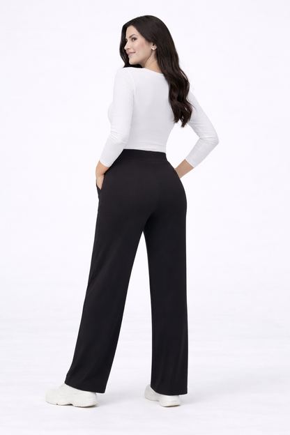 Wide Comfort Pants – Loose Drawstring Wide Leg Trousers