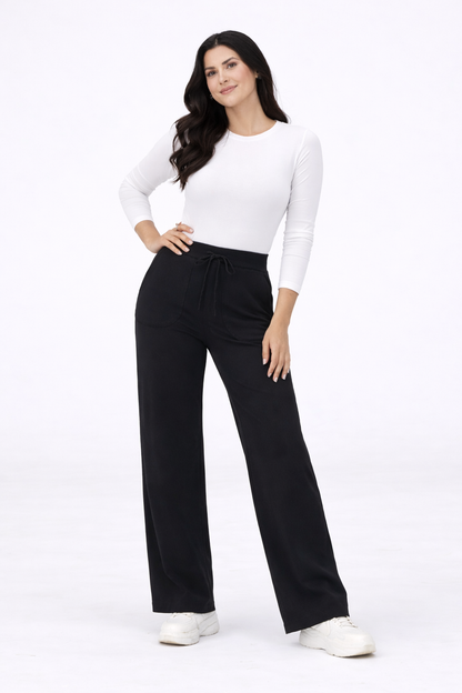 Wide Comfort Pants – Loose Drawstring Wide Leg Trousers