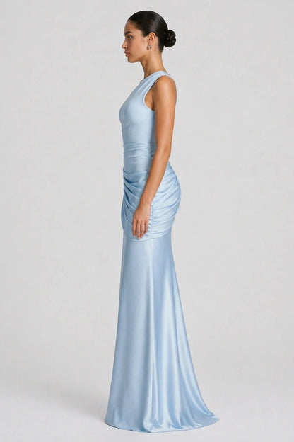 Azure Dress – One Shoulder Mermaid Maxi Dress