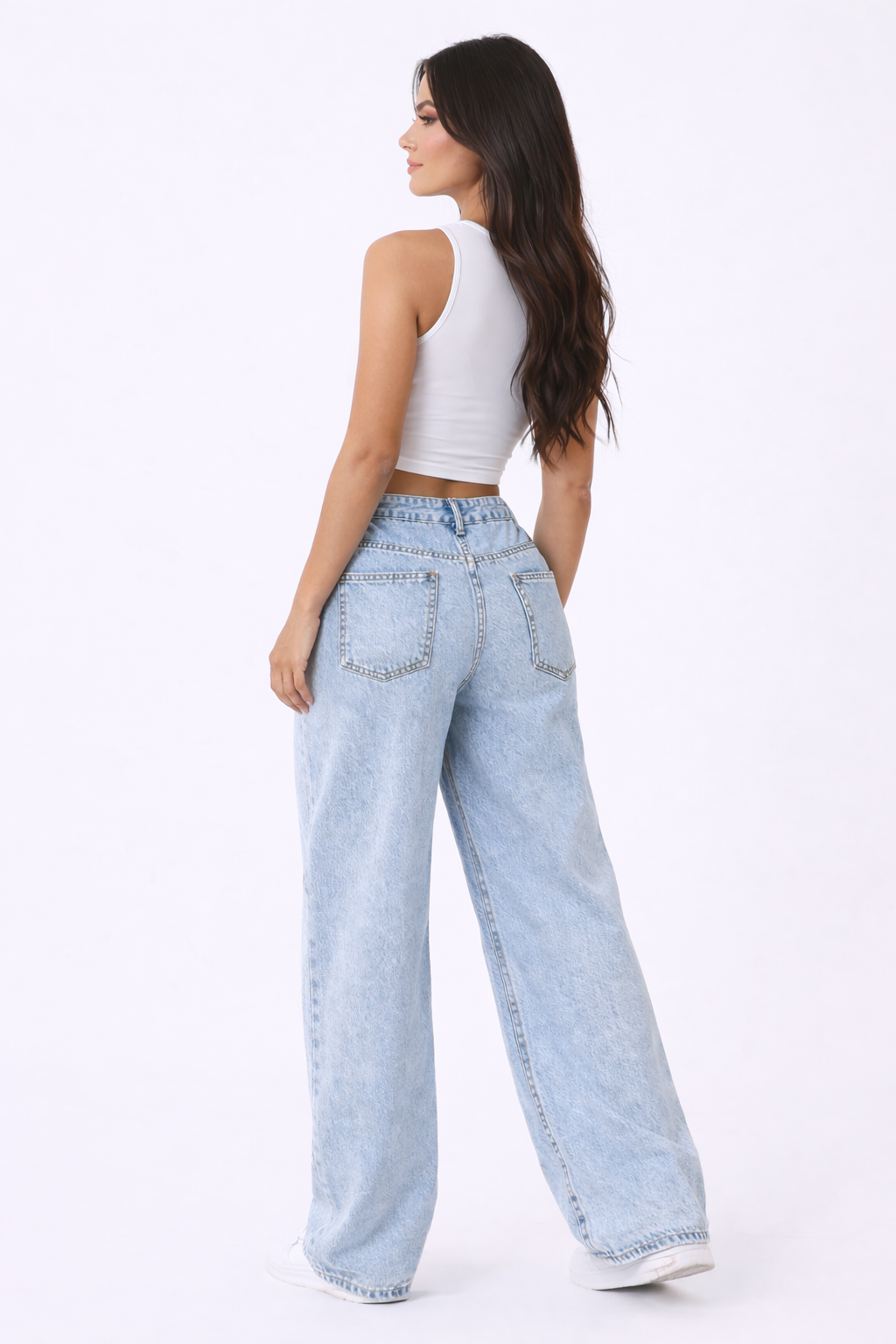 Skyline Jeans – High Waist Wide Leg Light Blue Denim