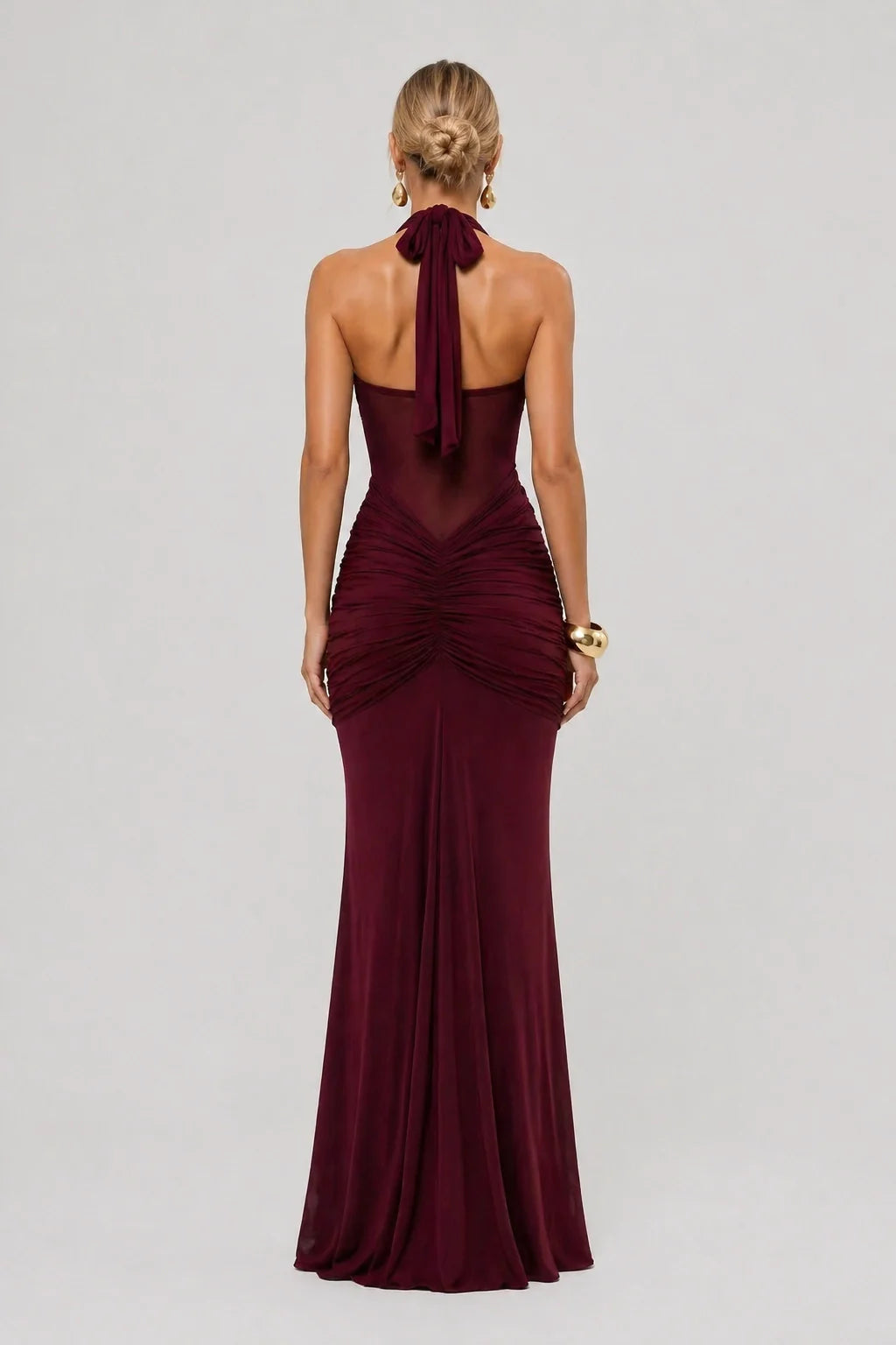 Carmine Dress – Halter Mermaid Maxi Dress