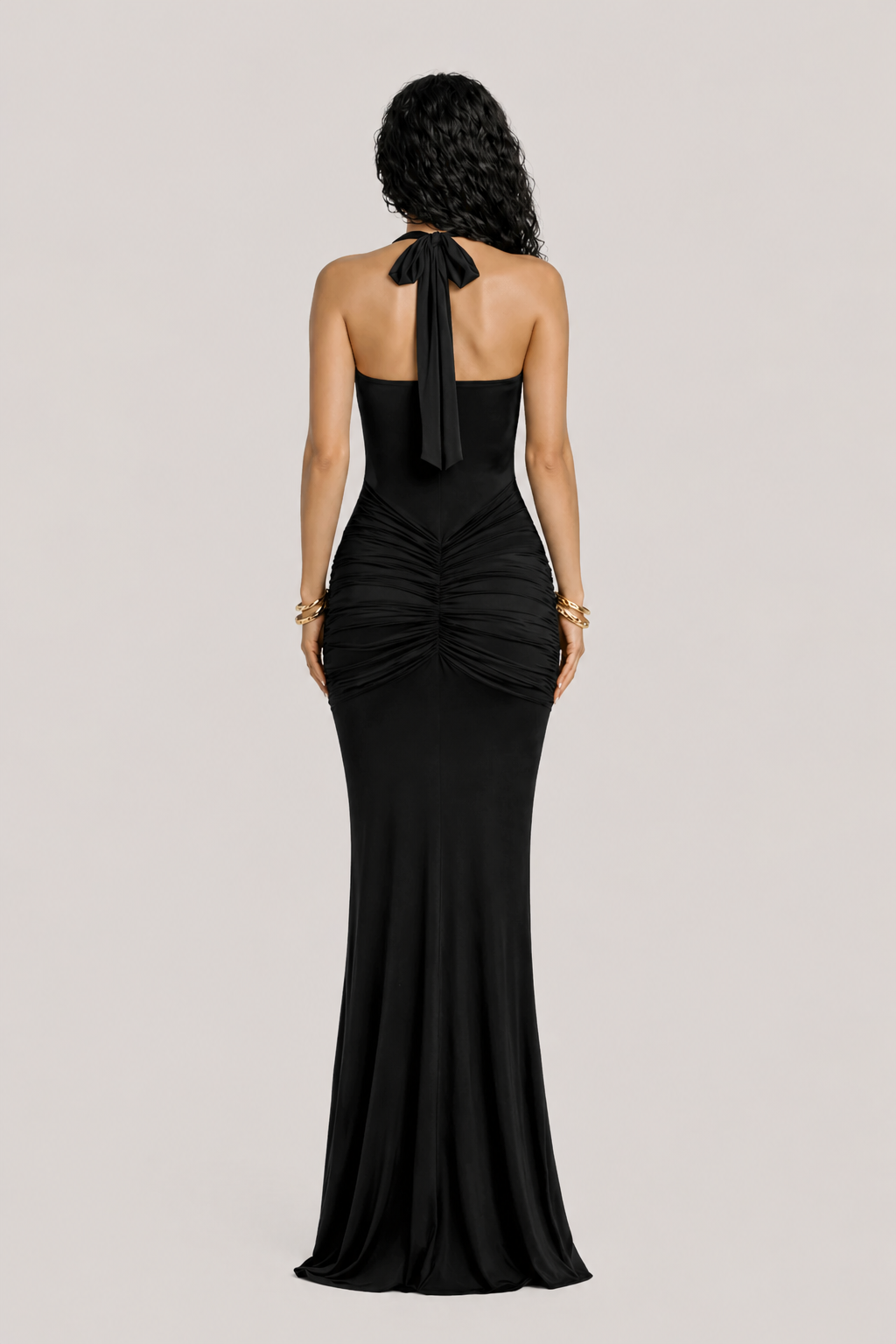 Carmine Dress – Halter Mermaid Maxi Dress