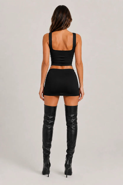 Cleo Top – Ruched Sweetheart Crop Top Women