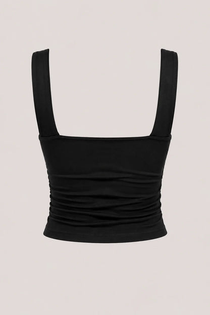 Cleo Top – Ruched Sweetheart Crop Top Women