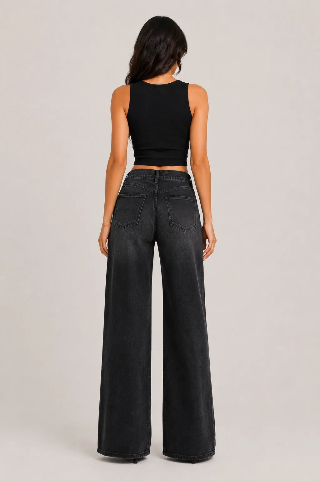 Downtown Jeans – Wide Leg Denim Black & Blue