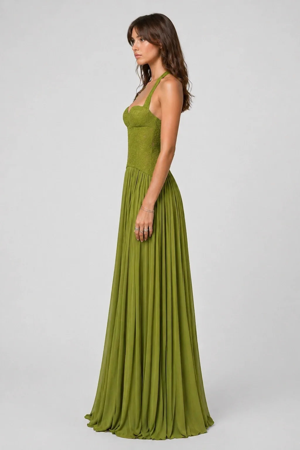 Eden Dress – Lace Corset Chiffon Maxi Dress Formal
