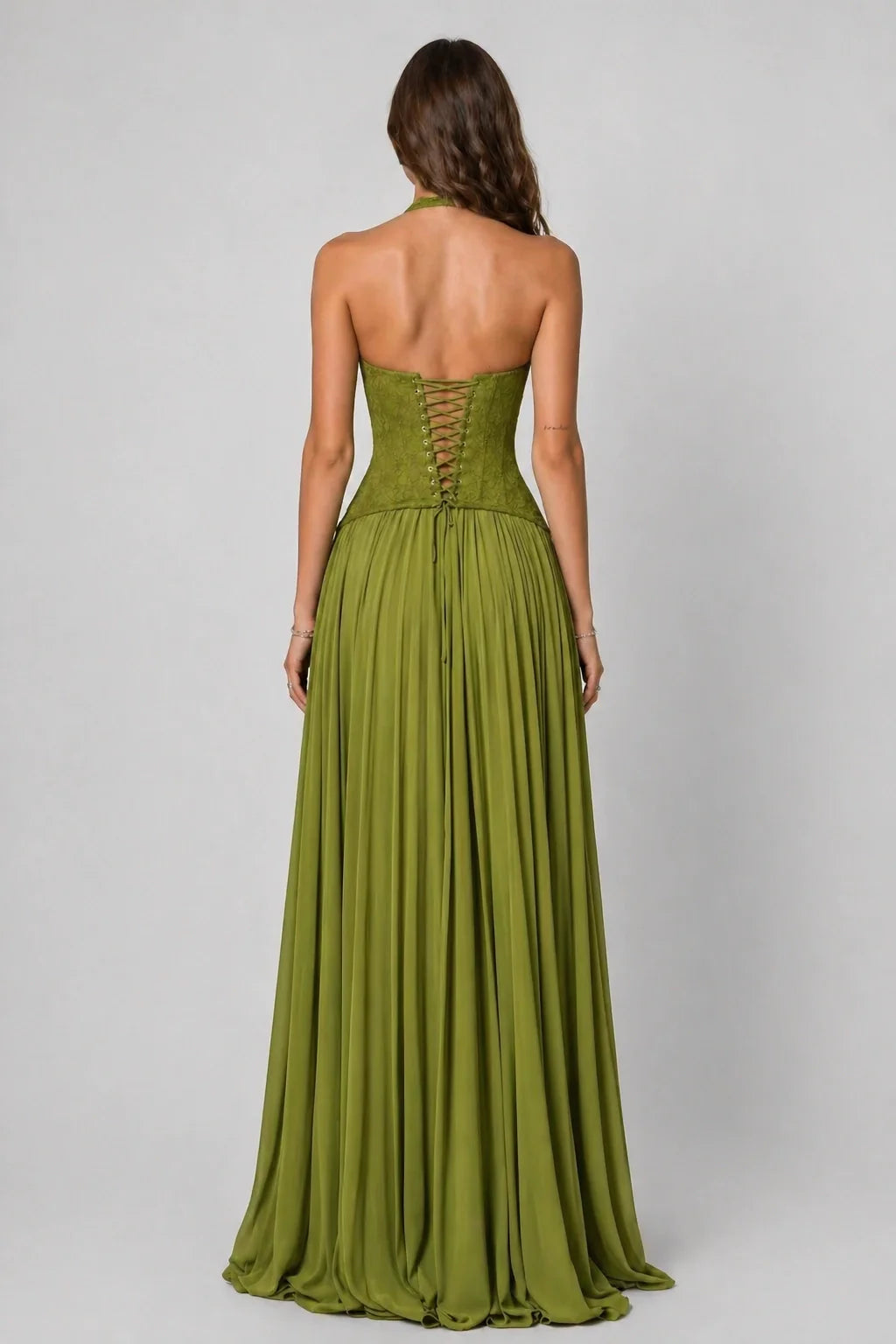 Eden Dress – Lace Corset Chiffon Maxi Dress Formal