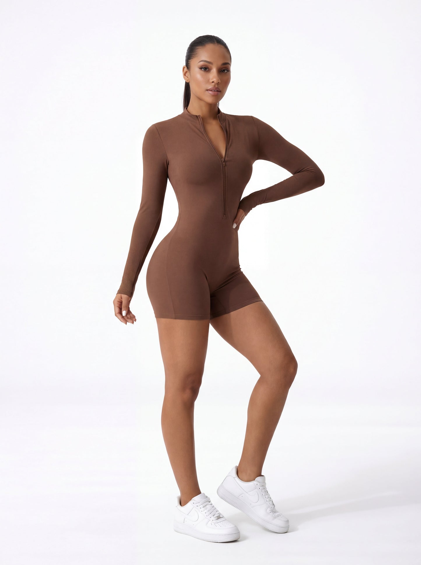 ShapeFlow Bodysuit – Body Sport Gainant Zip Manches Longues