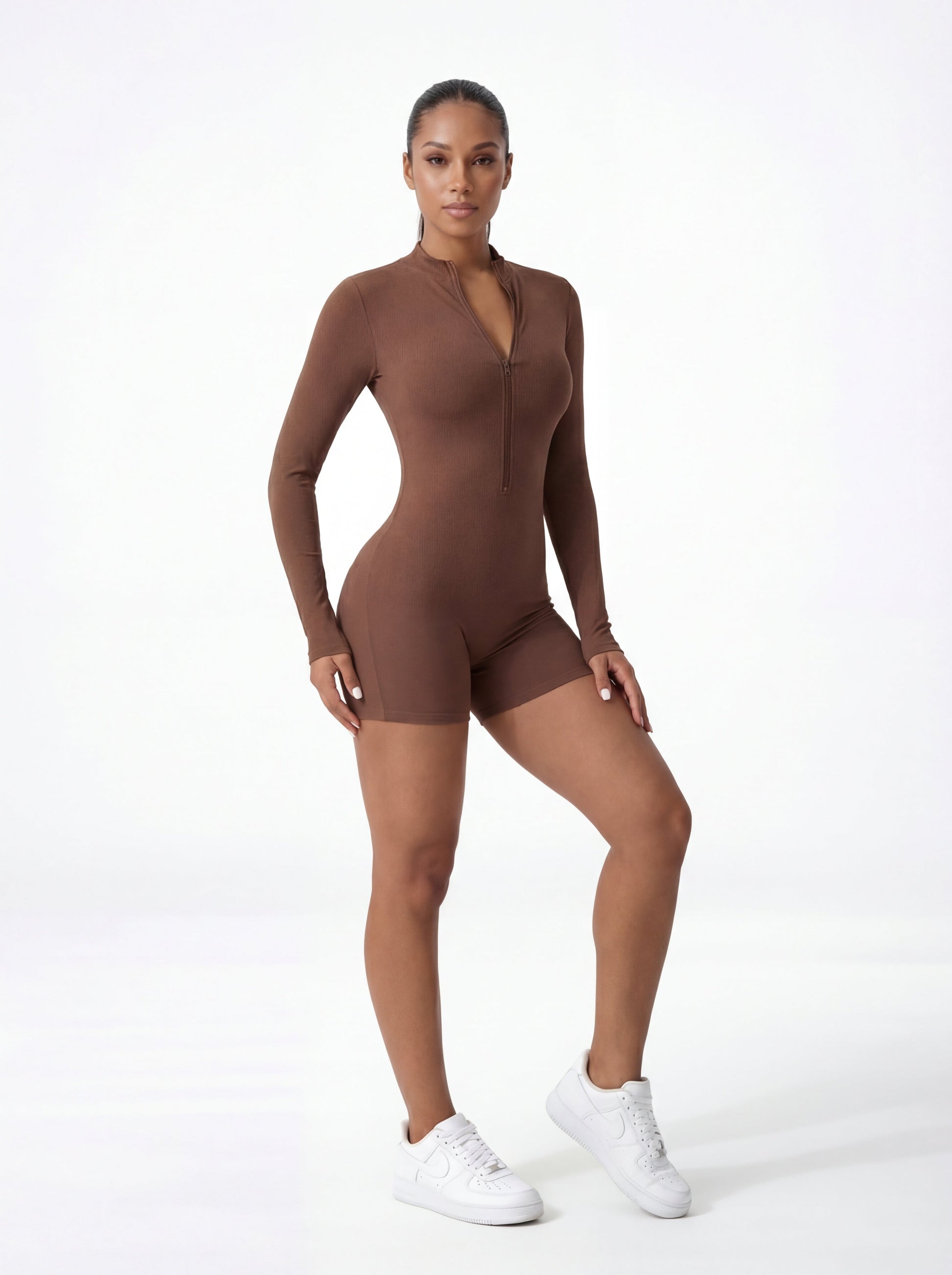 ShapeFlow Bodysuit – Body Sport Gainant Zip Manches Longues