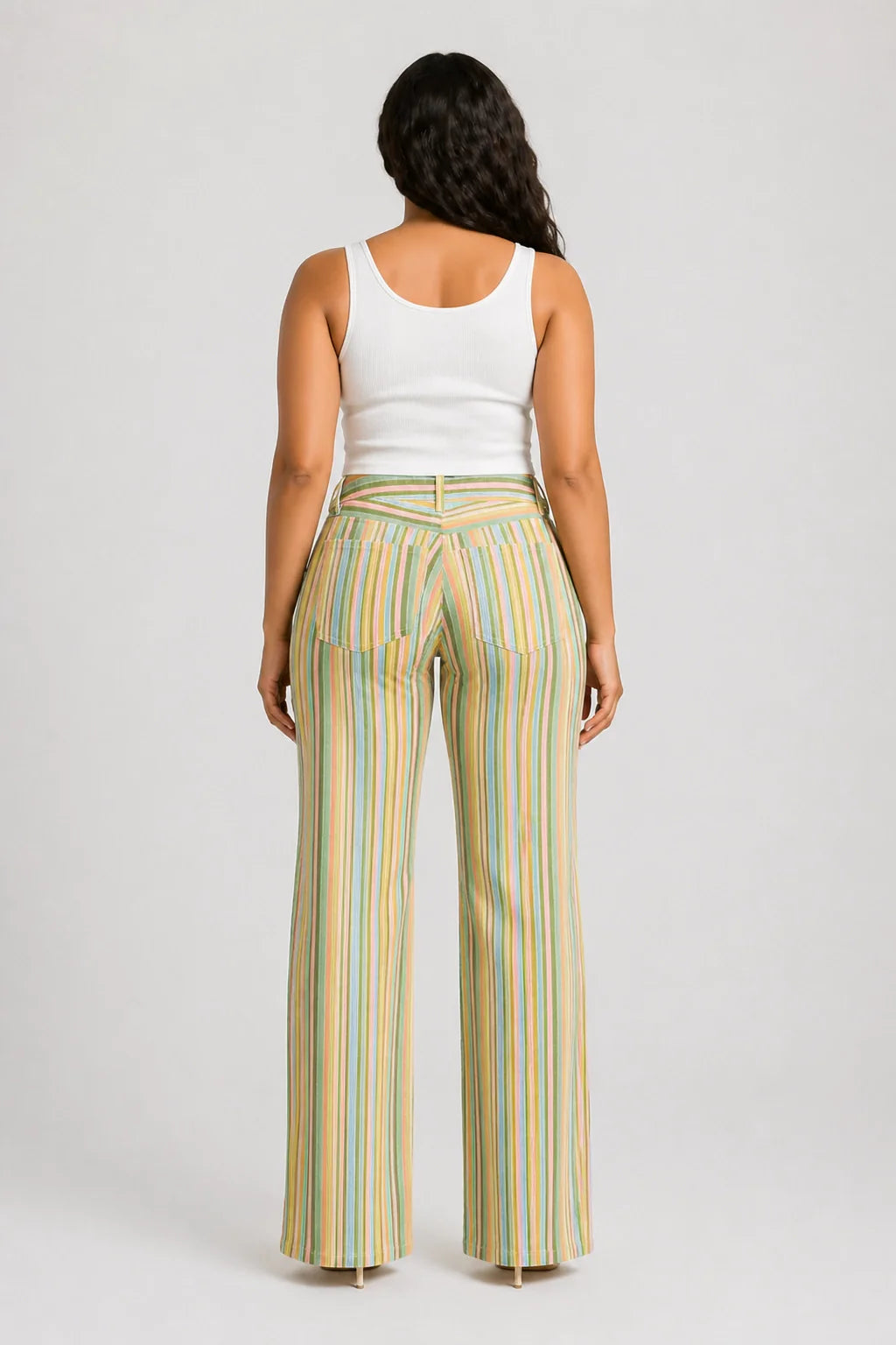 Riviera Jeans – Multicolour Striped Wide Leg Jeans