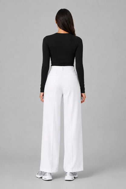 Studio Pants – Elegant Fluid Flared Trousers High Waist