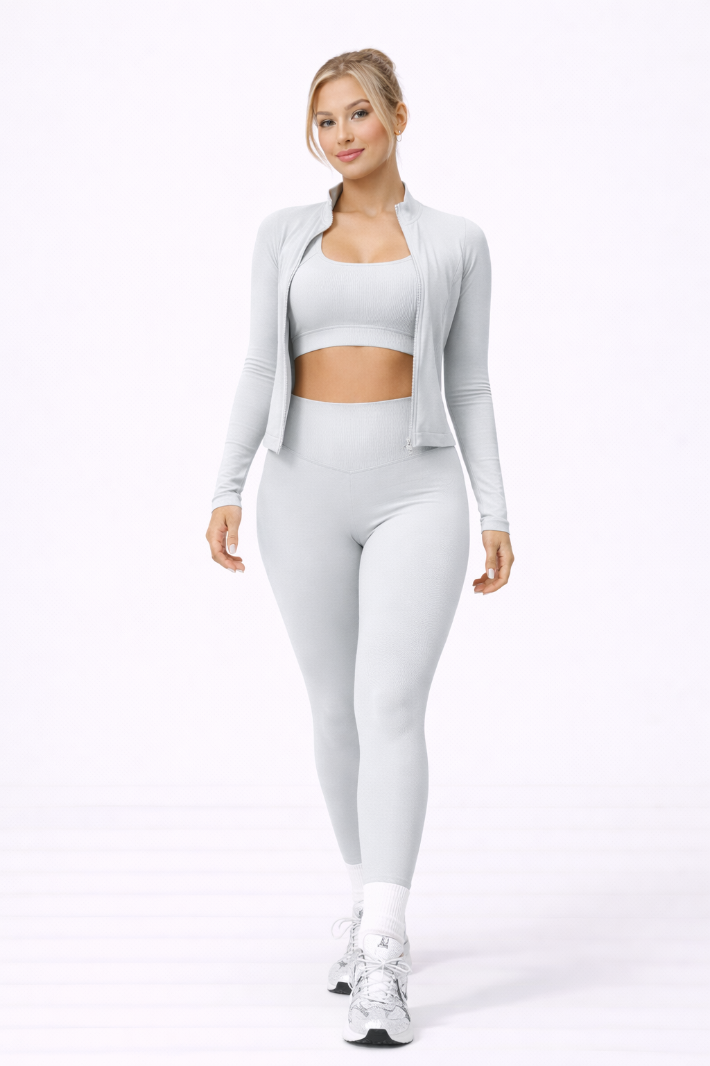 SculptCore Set – 3 Piece Sport Bra Top & Legging Set