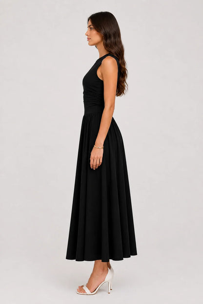 Velouria Dress – Elegant Sleeveless Fitted Maxi Dress